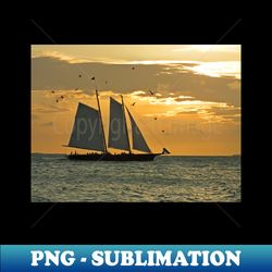 Sailing at sunset - PNG Transparent Sublimation Design - Perfect for Sublimation Mastery