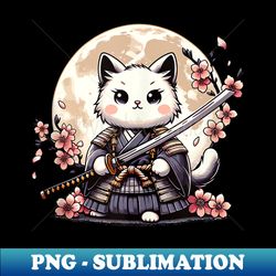 Kawaii Japanese Style, Cute Samurai Cat, Warrior, Cute Cat - Professional Sublimation Digital Download - Stunning Sublimation Graphics