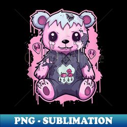 Pastel Goth Bear Japanese Anime Kawaii Menhera - Professional Sublimation Digital Download - Perfect for Sublimation Art