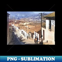 vintage colorized photo of quetzaltenango guatemala - modern sublimation png file - enhance your apparel with stunning detail
