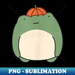 frog with pumpkin hat cute kawaii cottagecore aesthetic - exclusive png sublimation download - capture imagination with every detail