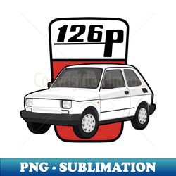 126P Car maluch 126 white - Aesthetic Sublimation Digital File - Instantly Transform Your Sublimation Projects