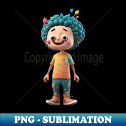 Levi - Digital Cartoon Character - Modern Sublimation PNG File - Instantly Transform Your Sublimation Projects