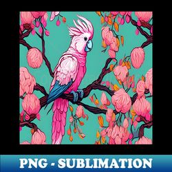 Pink Cockatoo Painting - Sublimation-Ready PNG File - Stunning Sublimation Graphics