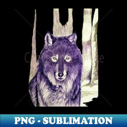 Wolf - blue ink - High-Quality PNG Sublimation Download - Unlock Vibrant Sublimation Designs