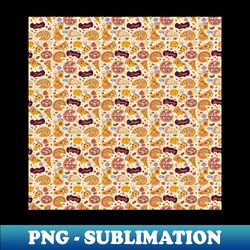 cute and tasty cartoon pizza pattern 01 - trendy sublimation digital download - enhance your apparel with stunning detail
