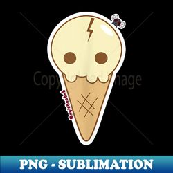 Cute Spooky Kawaii Halloween Design Icecream Cone - Unique Sublimation PNG Download - Unlock Vibrant Sublimation Designs