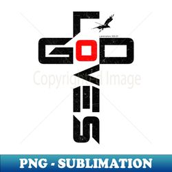 God Loves FOR LIGHT SHIRTS - Artistic Sublimation Digital File - Unleash Your Creativity