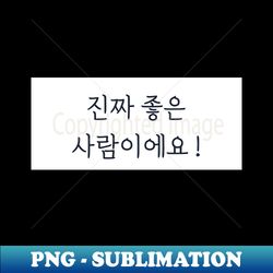 Hangeul Hes a really good guy - Modern Sublimation PNG File - Stunning Sublimation Graphics