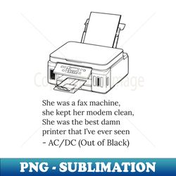 fax machine - vintage sublimation png download - add a festive touch to every day