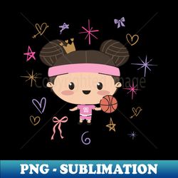 cute girl basketball - png sublimation digital download - stunning sublimation graphics
