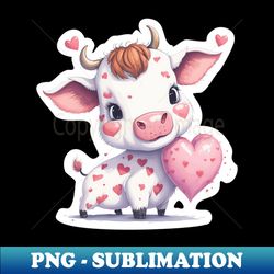 minimal cute baby cow - png transparent sublimation design - instantly transform your sublimation projects