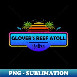 Glovers Reef Atoll Beach Belize Palm Trees Sunset Summer - Stylish Sublimation Digital Download - Unleash Your Creativity