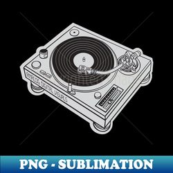 Turntable Black Lines  Light Gray Drop Shadow Analog  Music - Unique Sublimation PNG Download - Perfect for Sublimation Art
