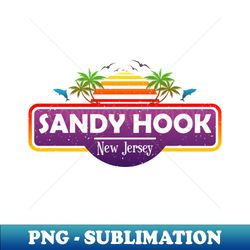 sandy hook beach new jersey palm trees sunset summer - png transparent sublimation file - unlock vibrant sublimation designs