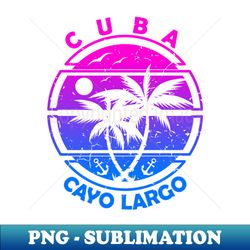 Cayo Largo Beach Cuba Tropical Palm Trees Ship Anchor - Summer - Trendy Sublimation Digital Download - Bold & Eye-catching