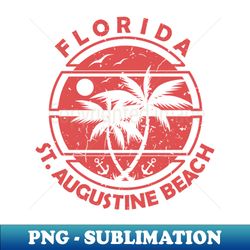 St Augustine Beach Florida Tropical Palm Trees Ship Anchor - Summer - Digital Sublimation Download File - Perfect for Sublimation Mastery
