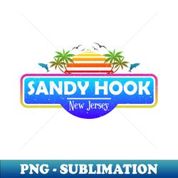 sandy hook beach new jersey palm trees sunset summer - premium sublimation digital download - unleash your inner rebellion