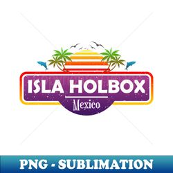 Isla Holbox Beach Mexico Tropical Palm Trees Sunset  Summer - Retro PNG Sublimation Digital Download - Perfect for Sublimation Mastery