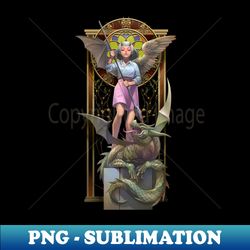 Dragon Slayer - Modern Sublimation PNG File - Spice Up Your Sublimation Projects