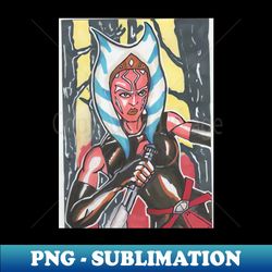 Ahsoka Tano - PNG Transparent Digital Download File for Sublimation - Fashionable and Fearless