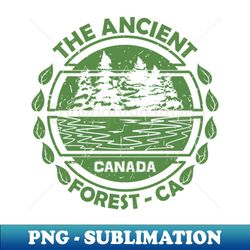 The Ancient Forest Canada Nature Landscape - PNG Transparent Sublimation Design - Perfect for Sublimation Mastery