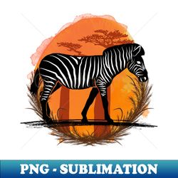 Zebra Silhouette - Savannah - PNG Transparent Digital Download File for Sublimation - Unleash Your Inner Rebellion