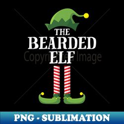 Bearded Elf Matching Family Group Christmas Party Elf - Unique Sublimation PNG Download - Perfect for Personalization