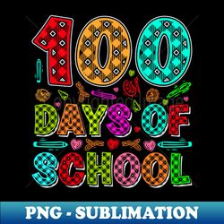 happy 100th day of school - PNG Transparent Digital Download File for Sublimation - Bold & Eye-catching