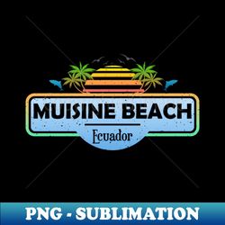 Muisine Beach Ecuador Palm Trees Sunset Summer - Creative Sublimation PNG Download - Unleash Your Creativity