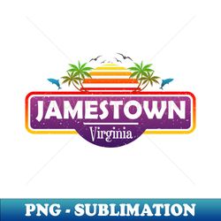 Jamestown Beach Virginia Palm Trees Sunset Summer - High-Quality PNG Sublimation Download - Create with Confidence