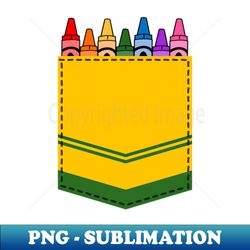 crayon box pocket teacher costume - aesthetic sublimation digital file - boost your success with this inspirational png download