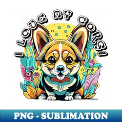 I love my corgi - Creative Sublimation PNG Download - Add a Festive Touch to Every Day