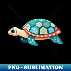 baby sea turtle boho colorful design - png transparent digital download file for sublimation - fashionable and fearless