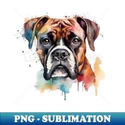 Watercolor Boxer dog - High-Resolution PNG Sublimation File - Add a Festive Touch to Every Day