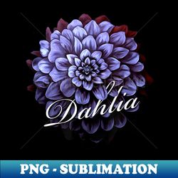 Purple Flower Dahlia Painting Floral Art - Exclusive PNG Sublimation Download - Bold & Eye-catching