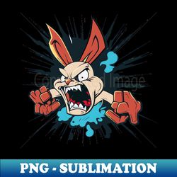 Angry Rabbit - PNG Transparent Sublimation File - Revolutionize Your Designs