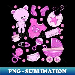 Pink Baby Nursery - Modern Sublimation PNG File - Perfect for Sublimation Mastery