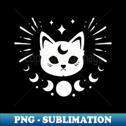 Magical Celestial Witch Cat - Unique Sublimation PNG Download - Spice Up Your Sublimation Projects