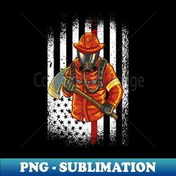 Thin Red Line Firefighter - Trendy Sublimation Digital Download - Create with Confidence