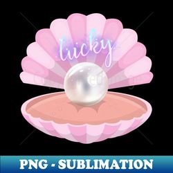 Lucky Pearl - PNG Transparent Digital Download File for Sublimation - Instantly Transform Your Sublimation Projects