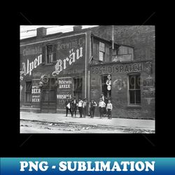 Newsboys Outside a Saloon 1910 Vintage Photo - Digital Sublimation Download File - Instantly Transform Your Sublimation Projects