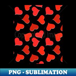 Heartzy Pattern Black Outline - Aesthetic Sublimation Digital File - Perfect for Creative Projects