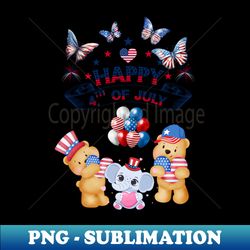 American Kids celebrate 4th July - Trendy Sublimation Digital Download - Transform Your Sublimation Creations