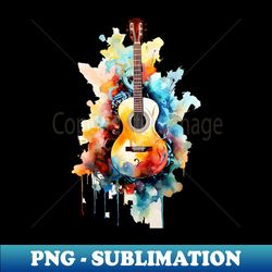 SplashGuitar - Sublimation-Ready PNG File - Perfect for Sublimation Art
