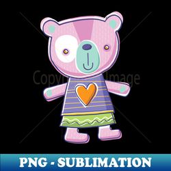 Pink Teddy Bear Cartoon - Digital Sublimation Download File - Perfect for Sublimation Mastery