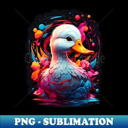 Quirky Charm Colorful Cute Duck - Exclusive PNG Sublimation Download - Unleash Your Creativity
