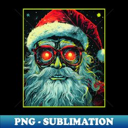 Creepy Santa Claus - PNG Transparent Sublimation Design - Instantly Transform Your Sublimation Projects