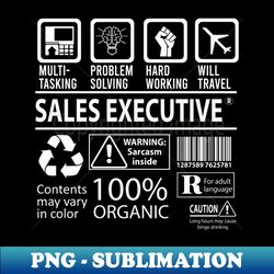 Sales Executive - Multitasking - Vintage Sublimation PNG Download - Stunning Sublimation Graphics