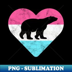 Retro Vintage Polar Bear Gift - High-Resolution PNG Sublimation File - Perfect for Sublimation Art